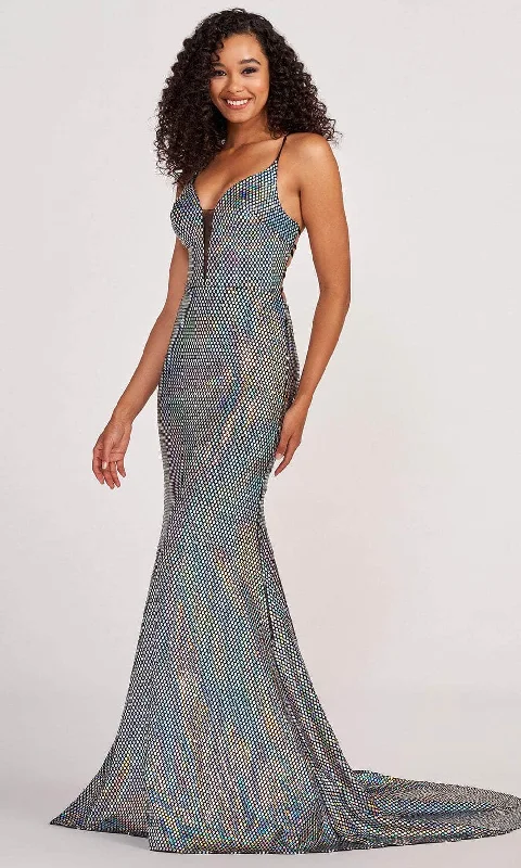 Sleeveless Women Dress in Bright Colors for Summer PartiesColette for Mon Cheri CL2071 - Iridescent Polka Dotted Trumpet Gown Sleeveless Women Dress in Bright Colors for Summer PartiesColette for Mon Cheri CL2071 - Iridescent Polka Dotted Trumpet Gown