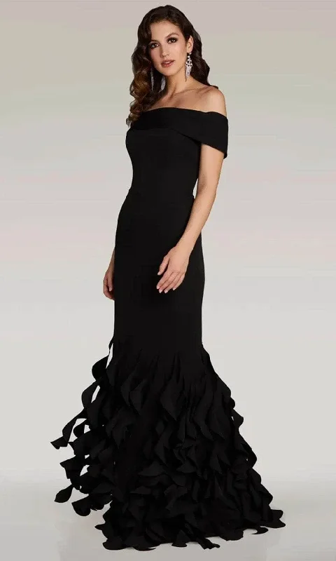 Off - the - Shoulder Women Dress for a Romantic and Feminine LookGia Franco 12365 - Off-Shoulder Foldover Detailed Evening Dress Off - the - Shoulder Women Dress for a Romantic and Feminine LookGia Franco 12365 - Off-Shoulder Foldover Detailed Evening Dress
