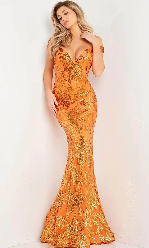 Sleeveless Women Dress in Bright Colors for Summer PartiesJovani 36370 - Off Shoulder Sequin Prom Dress Sleeveless Women Dress in Bright Colors for Summer PartiesJovani 36370 - Off Shoulder Sequin Prom Dress