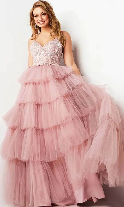 Lace - Embellished Women Dress for an Elegant and Sophisticated AppearanceJovani 38577 - Sleeveless Embellished Bodice Prom Gown Lace - Embellished Women Dress for an Elegant and Sophisticated AppearanceJovani 38577 - Sleeveless Embellished Bodice Prom Gown