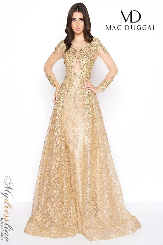 Lace - Embellished Women Dress for an Elegant and Sophisticated AppearanceMac Duggal 20100D Lace - Embellished Women Dress for an Elegant and Sophisticated AppearanceMac Duggal 20100D