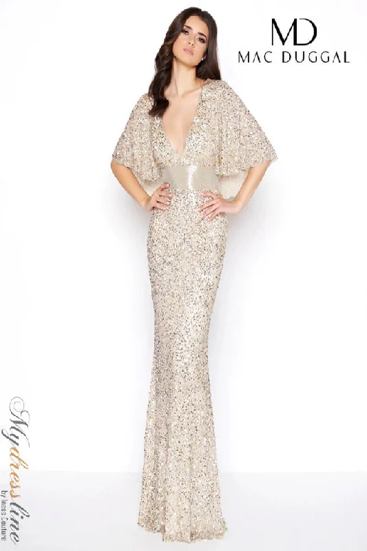 Mermaid - Style Women Dress with a Fitted Silhouette for Special OccasionsMac Duggal 4808 Mermaid - Style Women Dress with a Fitted Silhouette for Special OccasionsMac Duggal 4808