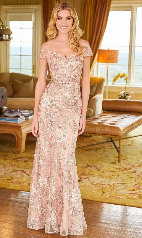 Maxi Women Dress with Floral Print for a Bohemian VibeMori Lee 72506 - Off-Shoulder Floral Embroidered Long Dress Maxi Women Dress with Floral Print for a Bohemian VibeMori Lee 72506 - Off-Shoulder Floral Embroidered Long Dress