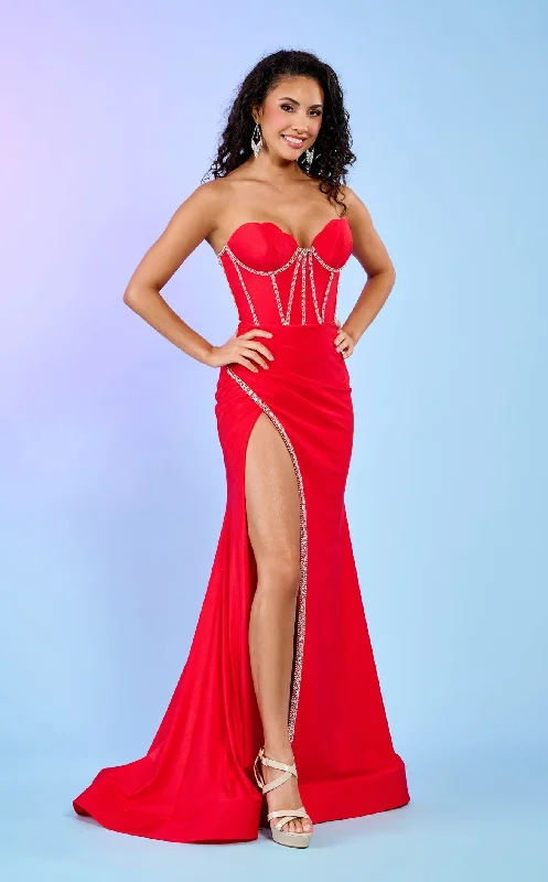Off - the - Shoulder Women Dress for a Romantic and Feminine LookRachel Allan 70577 Dress Off - the - Shoulder Women Dress for a Romantic and Feminine LookRachel Allan 70577 Dress