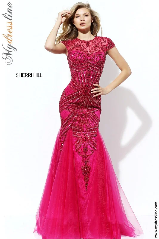 Ruffled Women Dress with Multiple Layers for a Playful and Girly StyleSherri Hill 50516 Ruffled Women Dress with Multiple Layers for a Playful and Girly StyleSherri Hill 50516