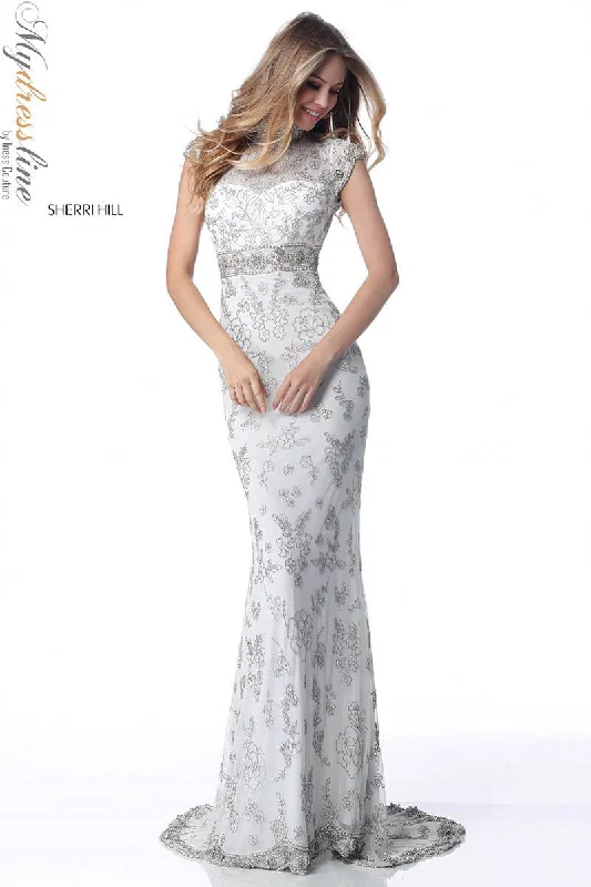 Ruffled Women Dress with Multiple Layers for a Playful and Girly StyleSherri Hill 51949 Ruffled Women Dress with Multiple Layers for a Playful and Girly StyleSherri Hill 51949