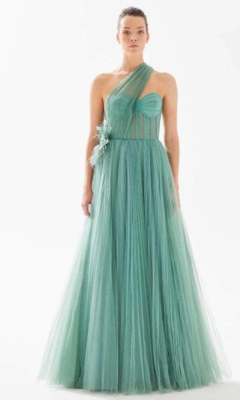 Empire Waist Women Dress to Accentuate the Bust and Conceal the WaistTarik Ediz 98254 - Asymmetric Corset Evening Dress Empire Waist Women Dress to Accentuate the Bust and Conceal the WaistTarik Ediz 98254 - Asymmetric Corset Evening Dress