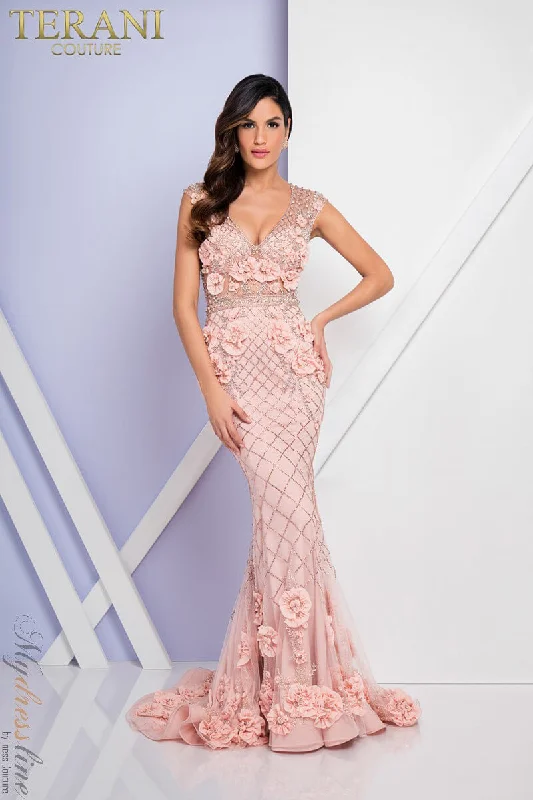 Wrap - Style Women Dress with Adjustable Fit for All Body TypesTerani Couture 1722GL4488 Wrap - Style Women Dress with Adjustable Fit for All Body TypesTerani Couture 1722GL4488