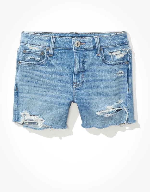 Elastic Waist Women Shorts for Easy Wear and ComfortAE Ne(x)t Level Low-Rise Denim Midi Short Elastic Waist Women Shorts for Easy Wear and ComfortAE Ne(x)t Level Low-Rise Denim Midi Short