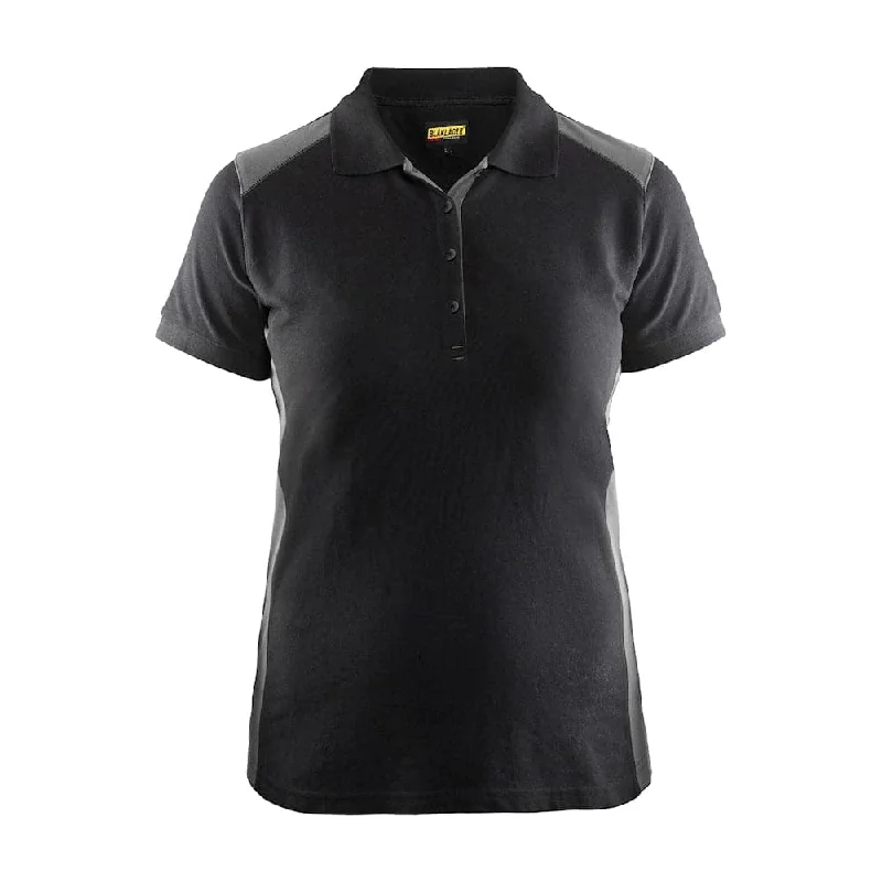 Organic Cotton Women T Shirt for Eco - Conscious WearersBlaklader 3390 Women's Polo Shirt Black / Grey Organic Cotton Women T Shirt for Eco - Conscious WearersBlaklader 3390 Women's Polo Shirt Black / Grey