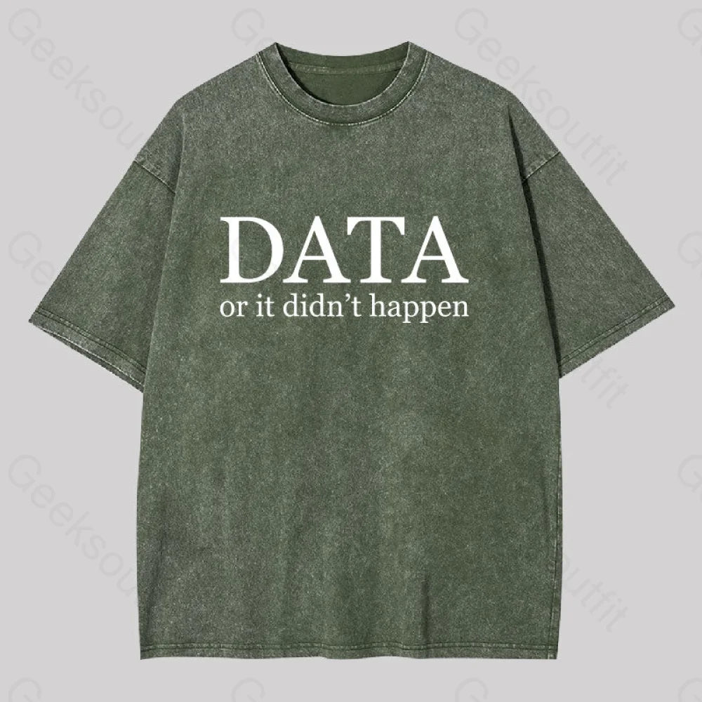 Crop Top Women T Shirt to Pair with High - Waisted BottomsData or It Didn't Happen Washed T-shirt Crop Top Women T Shirt to Pair with High - Waisted BottomsData or It Didn't Happen Washed T-shirt
