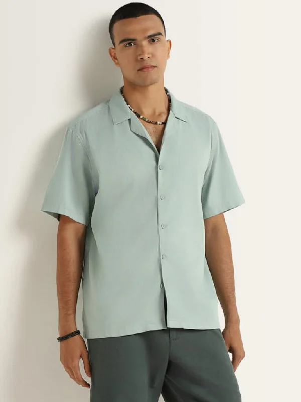 Linen Women Shorts for Breathable Comfort in Hot WeatherETA Teal Plain Cotton Relaxed Fit Shirt Linen Women Shorts for Breathable Comfort in Hot WeatherETA Teal Plain Cotton Relaxed Fit Shirt