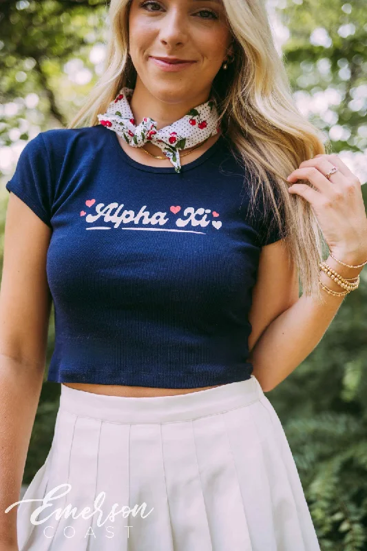 Moisture - Wicking Women T Shirt for Active LifestylesPerfect Match Alpha Xi Babydoll Bid Day Tee Moisture - Wicking Women T Shirt for Active LifestylesPerfect Match Alpha Xi Babydoll Bid Day Tee