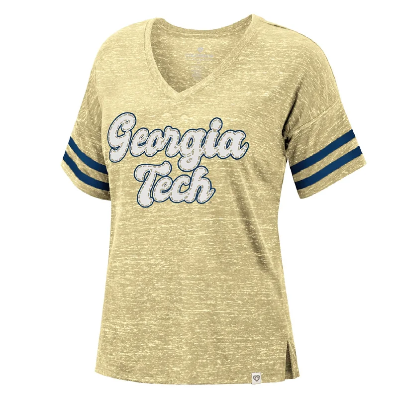 Sequined Women T Shirt for a Sparkly Night OutLadies Georgia Tech Yellow Jackets London T-Shirt Sequined Women T Shirt for a Sparkly Night OutLadies Georgia Tech Yellow Jackets London T-Shirt
