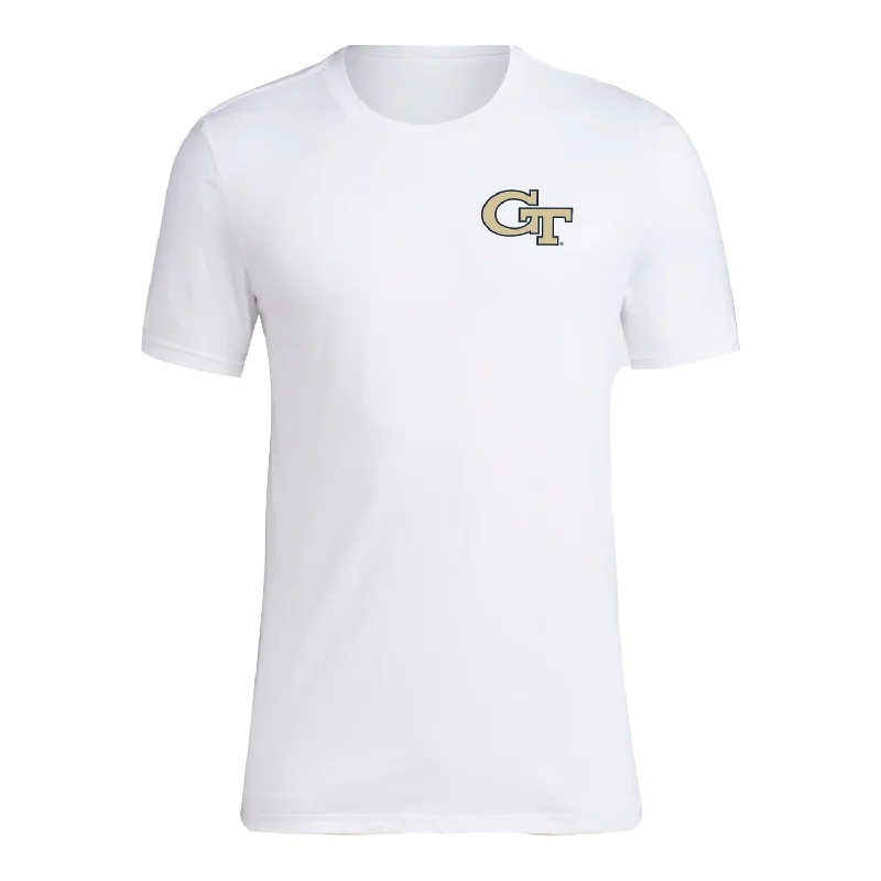 Ringer T Shirt Women with Retro - Inspired StripesGeorgia Tech Yellow Jackets Adidas House of Blanks White T-Shirt Ringer T Shirt Women with Retro - Inspired StripesGeorgia Tech Yellow Jackets Adidas House of Blanks White T-Shirt
