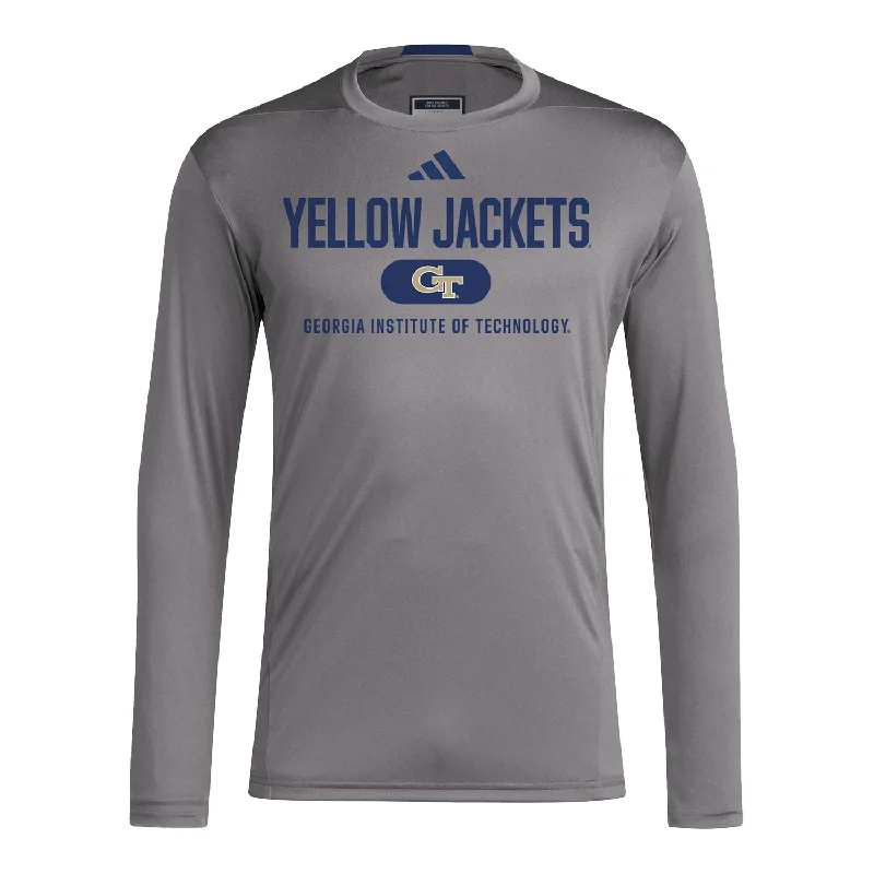 Floral Print Women T Shirt for a Feminine TouchGeorgia Tech Yellow Jackets Adidas D4 Training Long Sleeve Grey T-Shirt Floral Print Women T Shirt for a Feminine TouchGeorgia Tech Yellow Jackets Adidas D4 Training Long Sleeve Grey T-Shirt