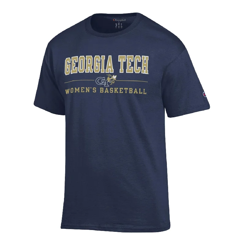 Graphic Print Women T Shirt for a Trendy StatementGeorgia Tech Yellow Jackets Women's Basketball Navy T-Shirt Graphic Print Women T Shirt for a Trendy StatementGeorgia Tech Yellow Jackets Women's Basketball Navy T-Shirt