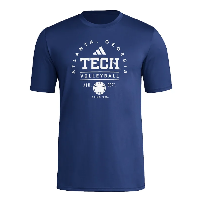 Organic Cotton Women T Shirt for Eco - Conscious WearersGeorgia Tech Yellow Jackets Adidas Volleyball Navy T-Shirt Organic Cotton Women T Shirt for Eco - Conscious WearersGeorgia Tech Yellow Jackets Adidas Volleyball Navy T-Shirt