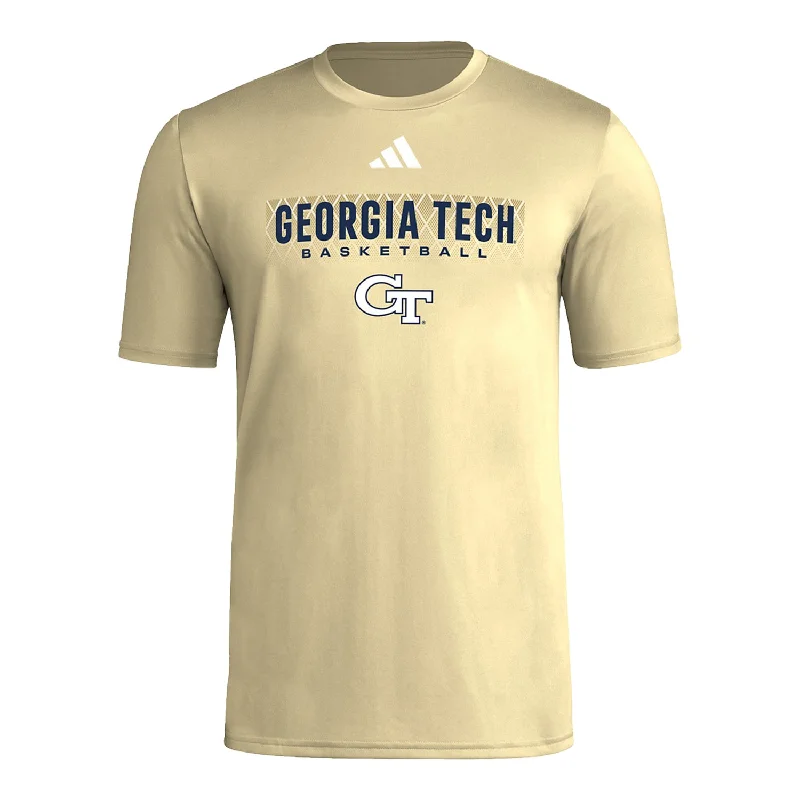 Pocketed Women T Shirt for Added FunctionalityGeorgia Tech Yellow Jackets Adidas Basketball Gold T-Shirt Pocketed Women T Shirt for Added FunctionalityGeorgia Tech Yellow Jackets Adidas Basketball Gold T-Shirt
