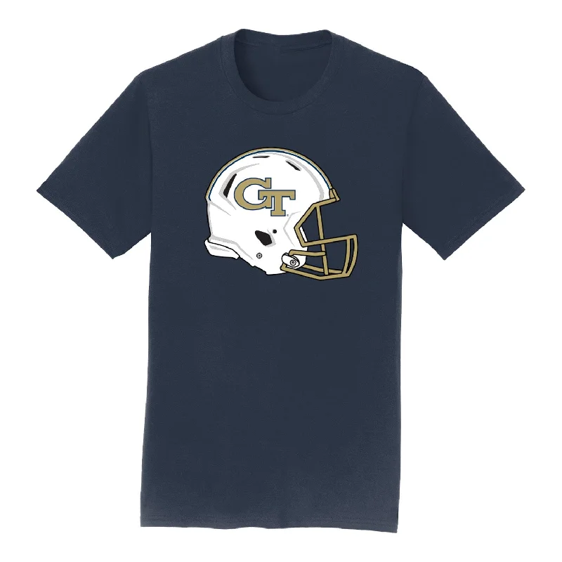 Crew Neck Women T Shirt with a Timeless DesignGeorgia Tech Yellow Jackets Football Helmet Navy T-Shirt Crew Neck Women T Shirt with a Timeless DesignGeorgia Tech Yellow Jackets Football Helmet Navy T-Shirt