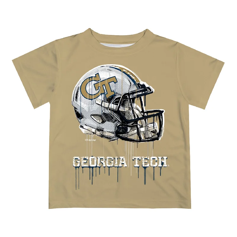 Sleeveless Women T Shirt for Summer ComfortYouth Georgia Tech Yellow Jackets Dripping Football Helmet Gold T-Shirt Sleeveless Women T Shirt for Summer ComfortYouth Georgia Tech Yellow Jackets Dripping Football Helmet Gold T-Shirt