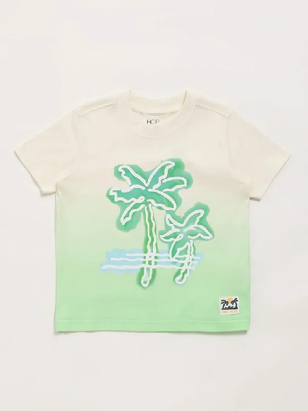 Solid Color Women Shorts in Bright Hues for a Bold StatementHOP Kids Green Printed T-Shirt Solid Color Women Shorts in Bright Hues for a Bold StatementHOP Kids Green Printed T-Shirt