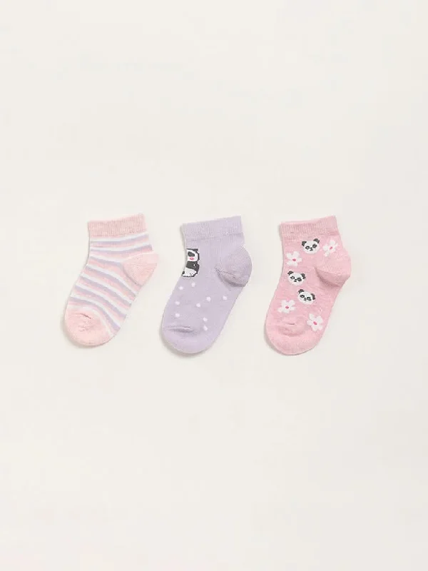 Tie - Waist Women Shorts for a Customizable FitHOP Kids Lilac Assorted Pastel Printed Socks - Pack of 3 Tie - Waist Women Shorts for a Customizable FitHOP Kids Lilac Assorted Pastel Printed Socks - Pack of 3