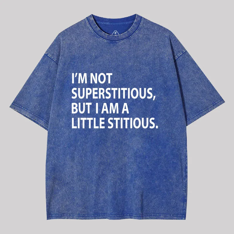 Puff Sleeve Women T Shirt for a Fashion - Forward LookI Am Not Superstitious Washed T-shirt Puff Sleeve Women T Shirt for a Fashion - Forward LookI Am Not Superstitious Washed T-shirt