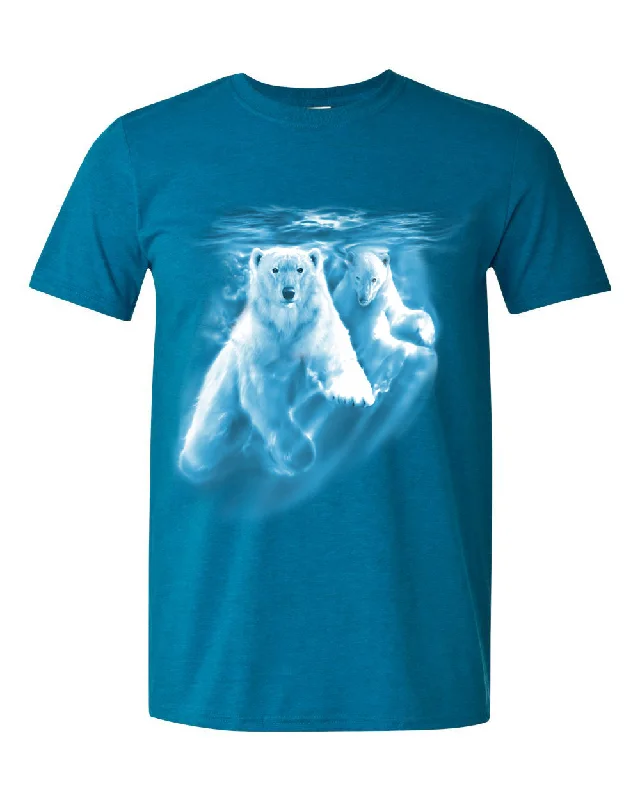 Sheer Women T Shirt for a Stylish and Alluring LookAdult Polar Swim Team T-shirt (Polar Bears swimming) Sheer Women T Shirt for a Stylish and Alluring LookAdult Polar Swim Team T-shirt (Polar Bears swimming)