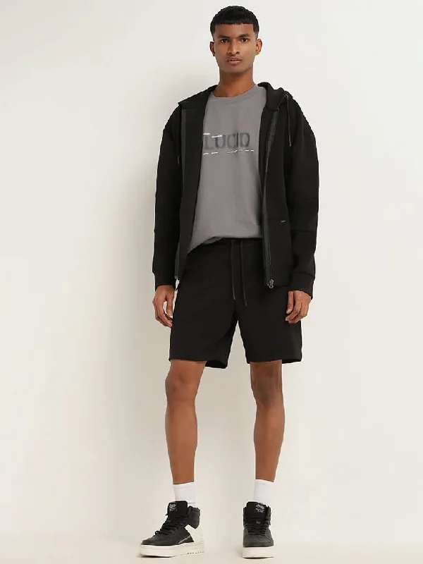 Elastic Waist Women Shorts for Easy Wear and ComfortStudiofit Black Relaxed Fit Bermuda Shorts Elastic Waist Women Shorts for Easy Wear and ComfortStudiofit Black Relaxed Fit Bermuda Shorts