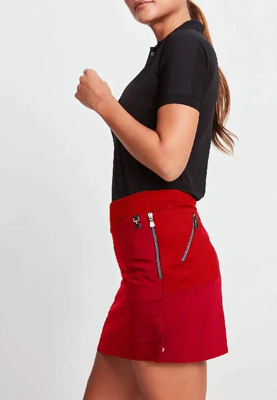 High - Waisted Women Shorts for a Retro and Flattering LookSuzette Sport Luxe Skort In Atomic Red High - Waisted Women Shorts for a Retro and Flattering LookSuzette Sport Luxe Skort In Atomic Red