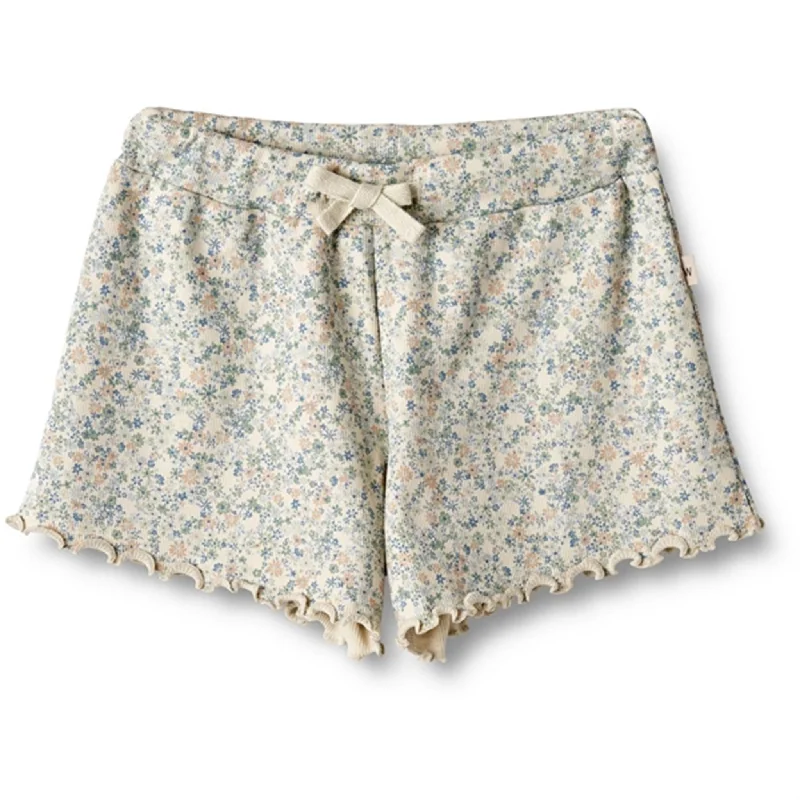 Tie - Waist Women Shorts for a Customizable FitWheat Sandshell Mini Flowers Rib Shorts Gertrud Tie - Waist Women Shorts for a Customizable FitWheat Sandshell Mini Flowers Rib Shorts Gertrud
