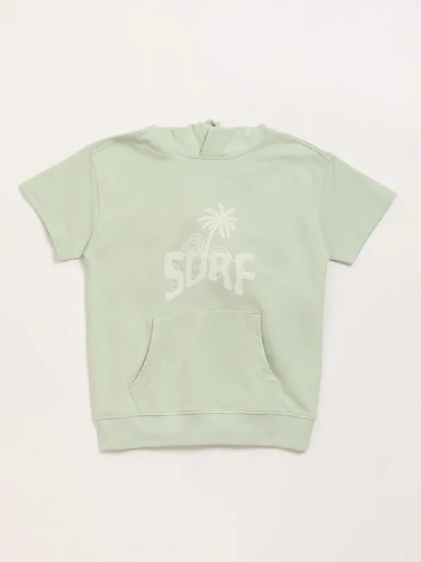 Twill Women Shorts with a Smooth Texture and DurabilityY&F Kids Green Hoodie T-Shirt Twill Women Shorts with a Smooth Texture and DurabilityY&F Kids Green Hoodie T-Shirt
