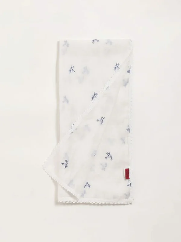 Denim Women Shorts with Distressed Details for a Casual VibeZuba Blue Floral Dupatta Denim Women Shorts with Distressed Details for a Casual VibeZuba Blue Floral Dupatta