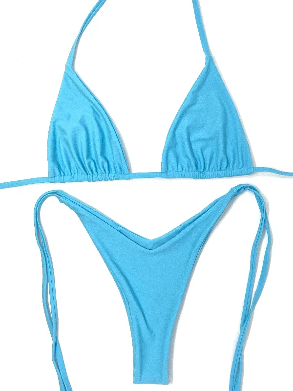 Sustainable bikini made from recycled materials for eco - conscious beachgoersSOBE V CUT BOTTOM - COTTON CANDY BLUE II Sustainable bikini made from recycled materials for eco - conscious beachgoersSOBE V CUT BOTTOM - COTTON CANDY BLUE II