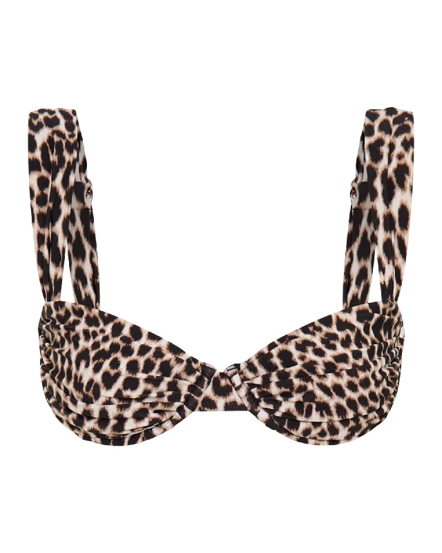 Neon - colored bikini to stand out on the beachRhodes Top Leopard