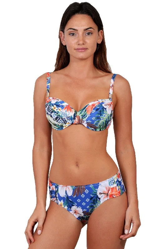Long - line bikini top for added support and a fashionable lookTIKI ISLAND RUCHE SIDE RETRO PANT Long - line bikini top for added support and a fashionable lookTIKI ISLAND RUCHE SIDE RETRO PANT