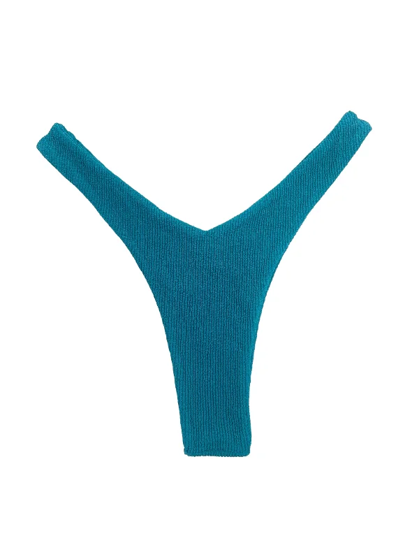 High - waisted bikini for a retro and tummy - flattering lookWAVES Y CUT BOTTOM- OCEAN High - waisted bikini for a retro and tummy - flattering lookWAVES Y CUT BOTTOM- OCEAN
